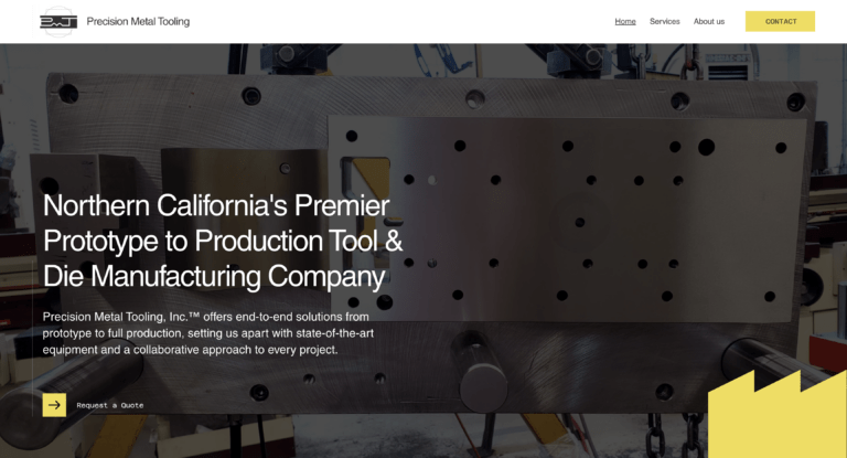 Precision Metal Tooling Website (Home)